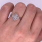 A0167 - Anillo cluster rombo de diamantes baguette