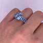 A0057 - Anillo siete piedras topacio azul