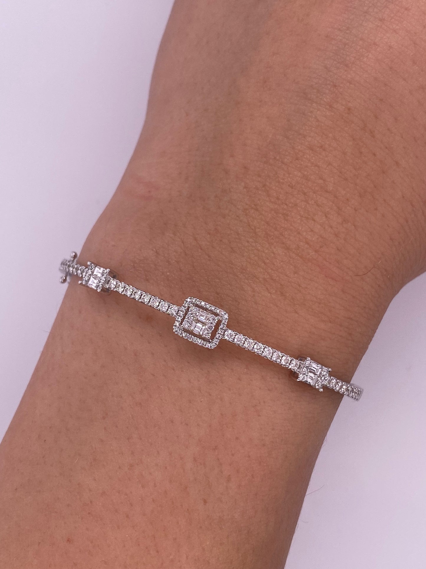 P0214 - Aro diamantes con cuadrados intercalados