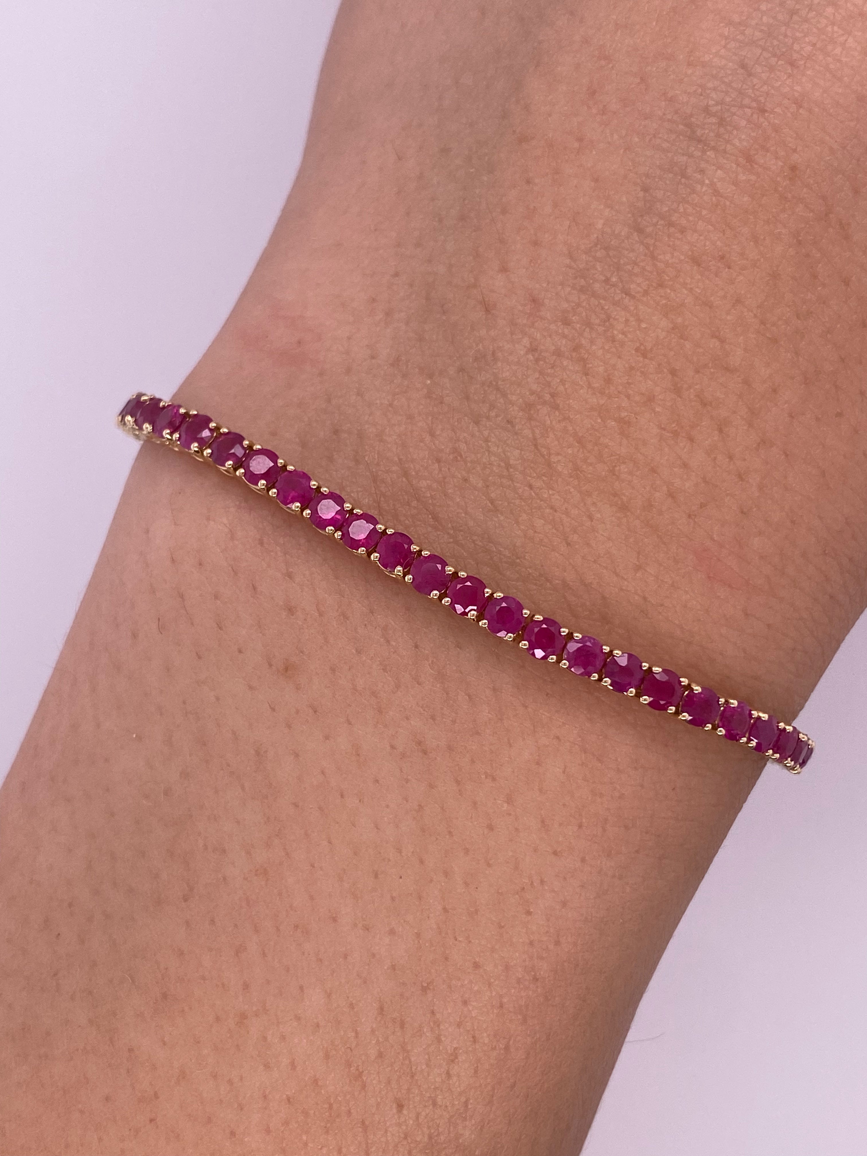 P0096 - Pulsera tennis rubí 7.00 cts