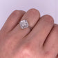A0167 - Anillo cluster rombo de diamantes baguette