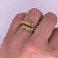A0142 - Churumbela multishape diamantes amarillos doble fila