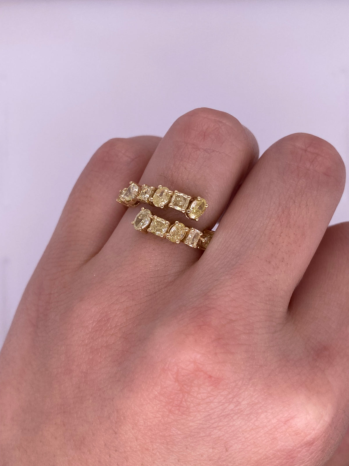 A0142 - Churumbela multishape diamantes amarillos doble fila