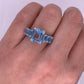 A0057 - Anillo siete piedras topacio azul
