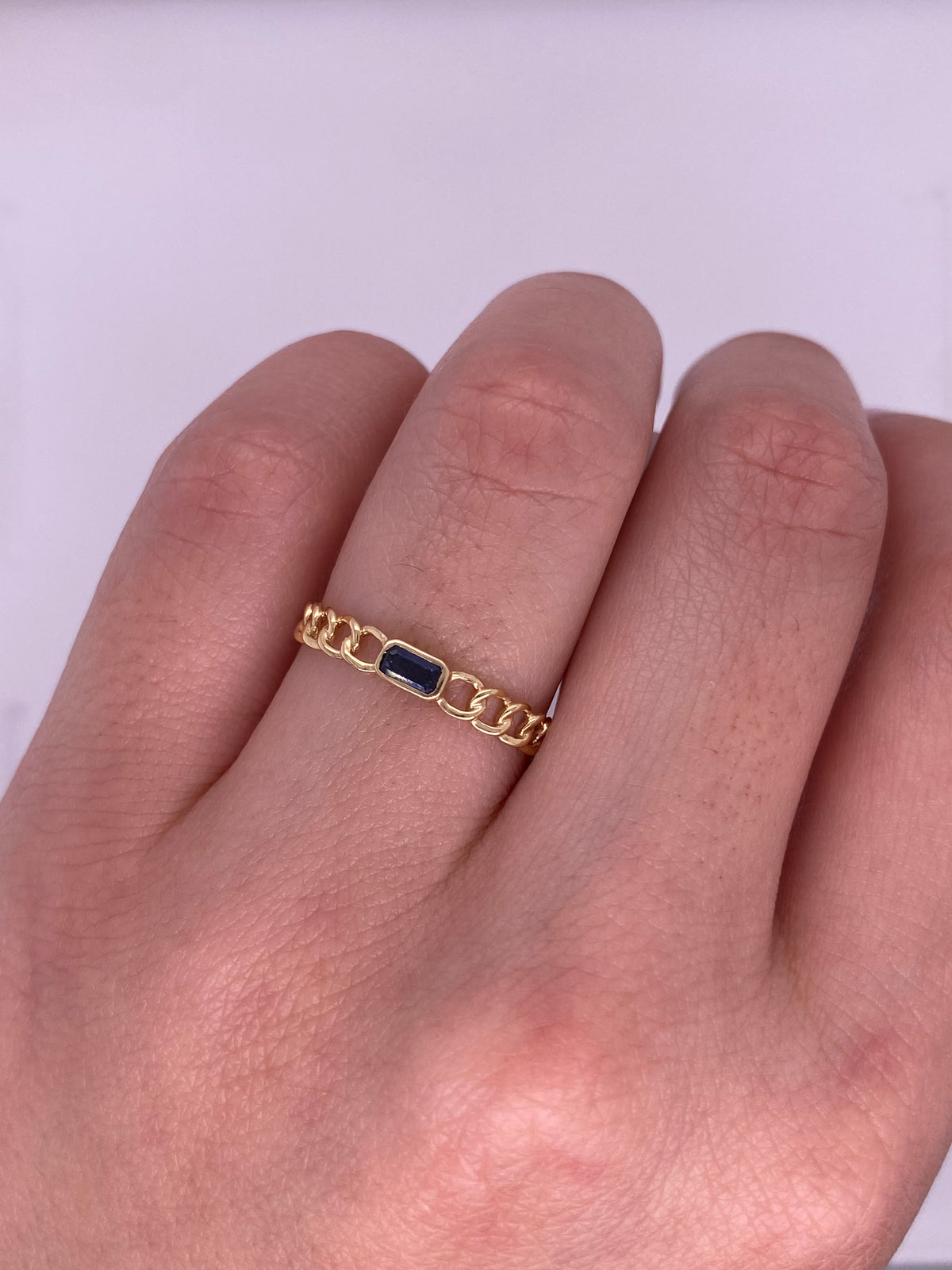 A0117 - Anillo cadena zafiro
