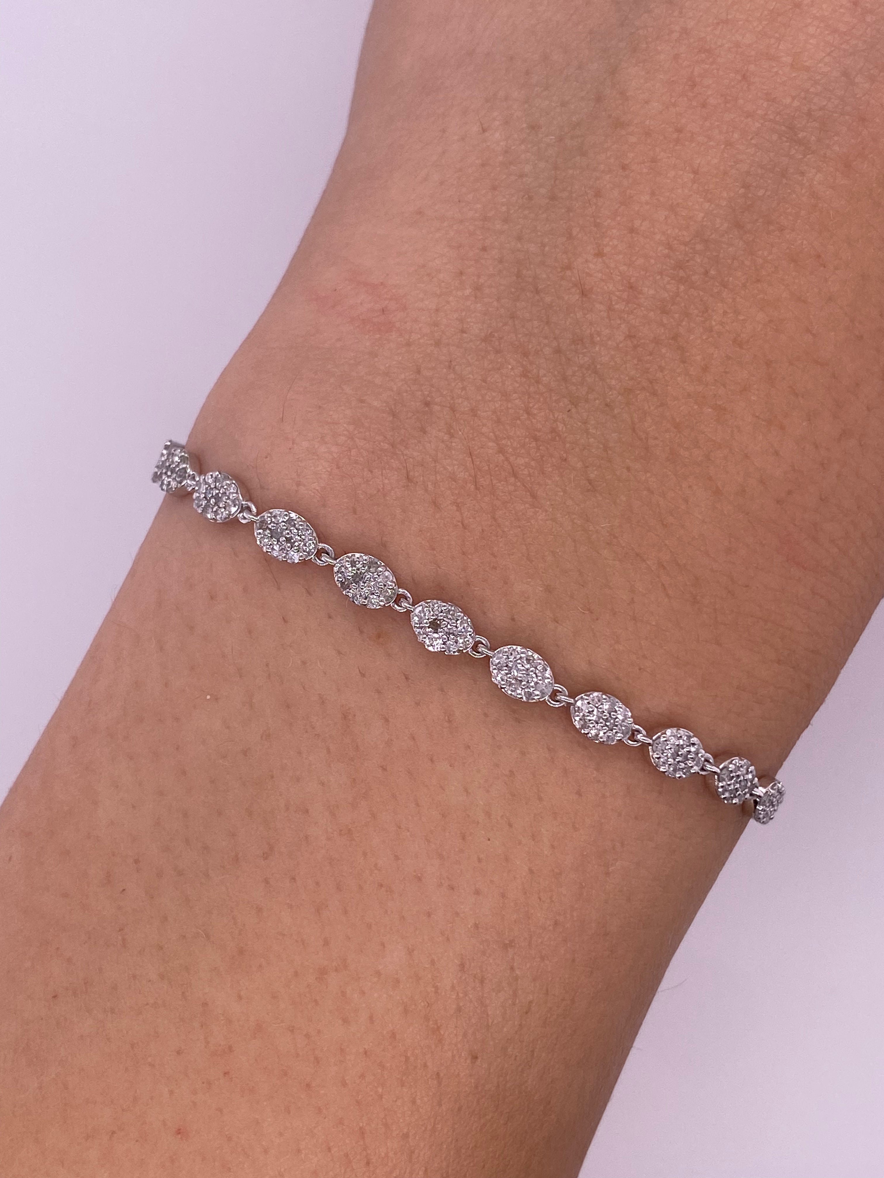 P0218 - Pulsera ovals pave diamantes