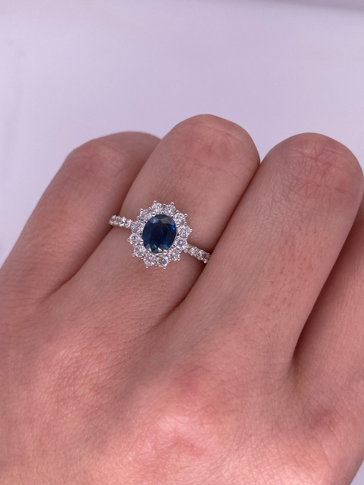 A0063 - Anillo Lady Di Zafiro