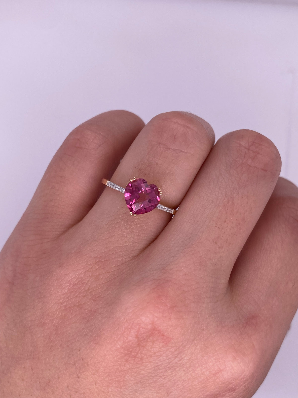 A0027 - Anillo corazon topacio rosa