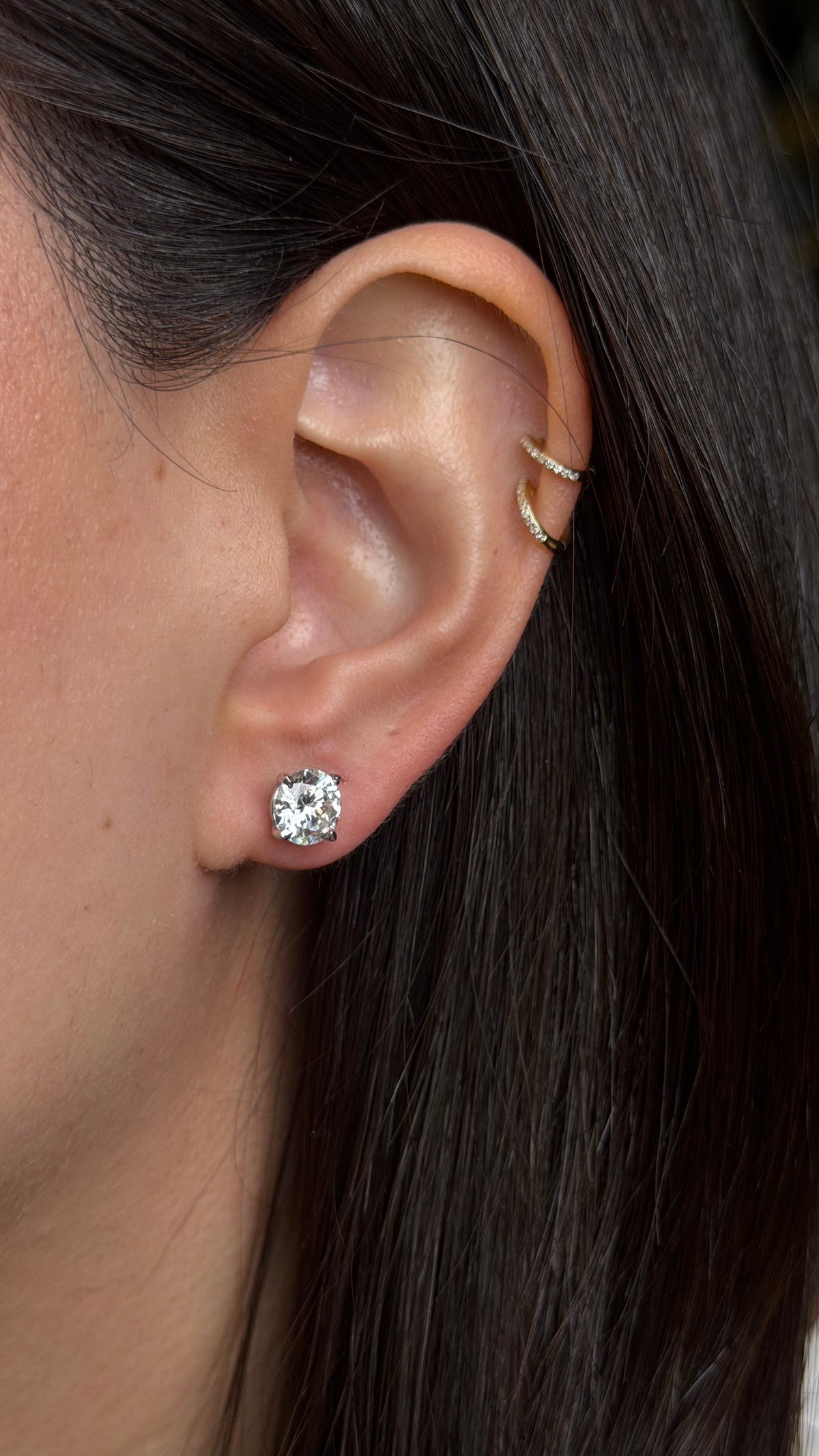 R0258 - Studs redondos 4 cts martini - 4 uñas LAB