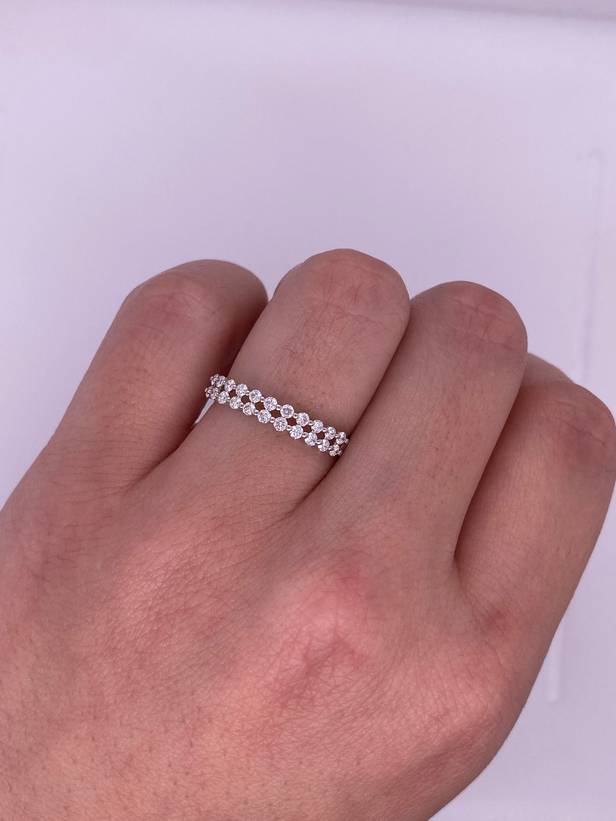 A0159 - Churumbela doble fila diamantes redondos