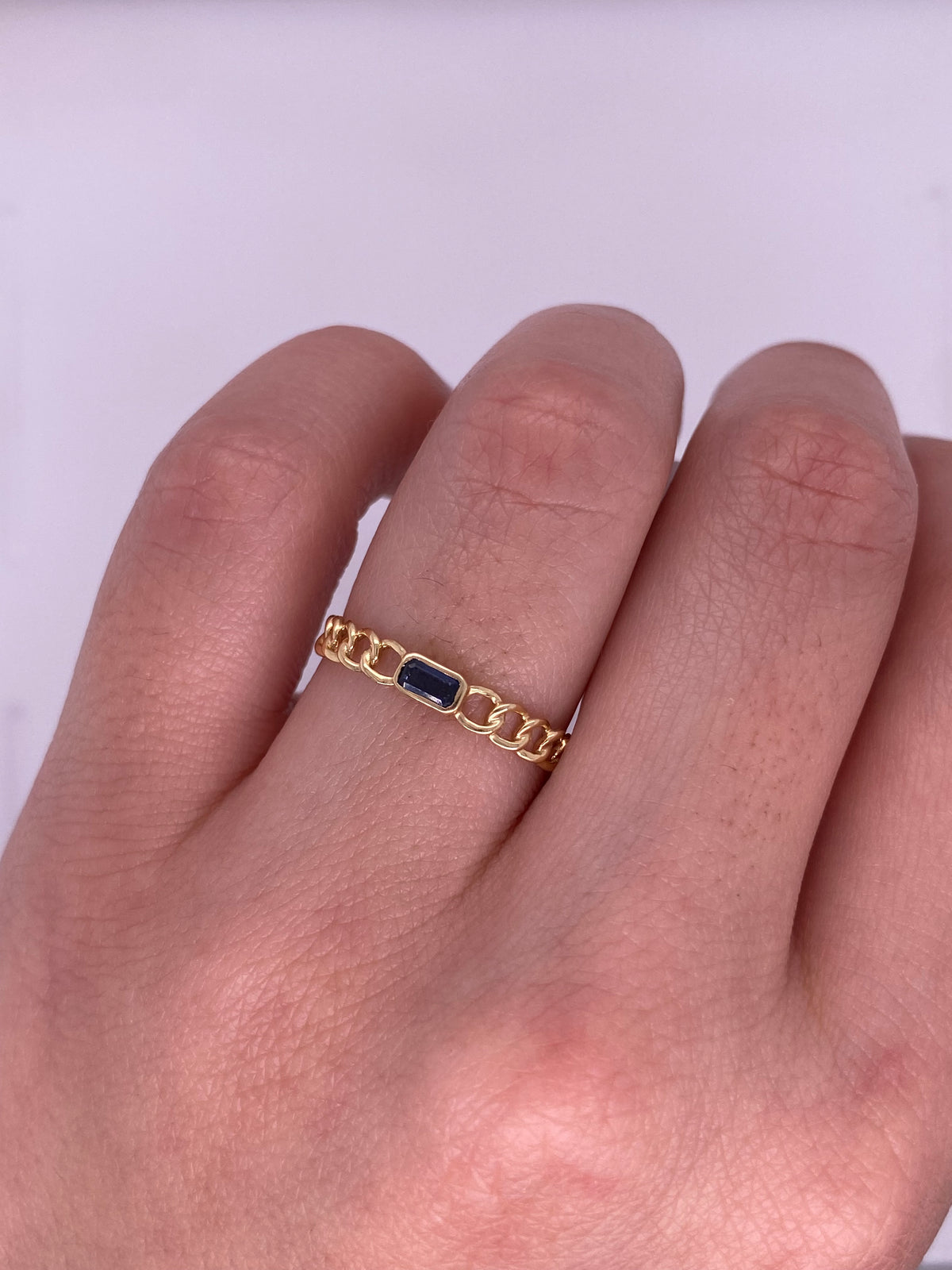 A0117 - Anillo cadena zafiro