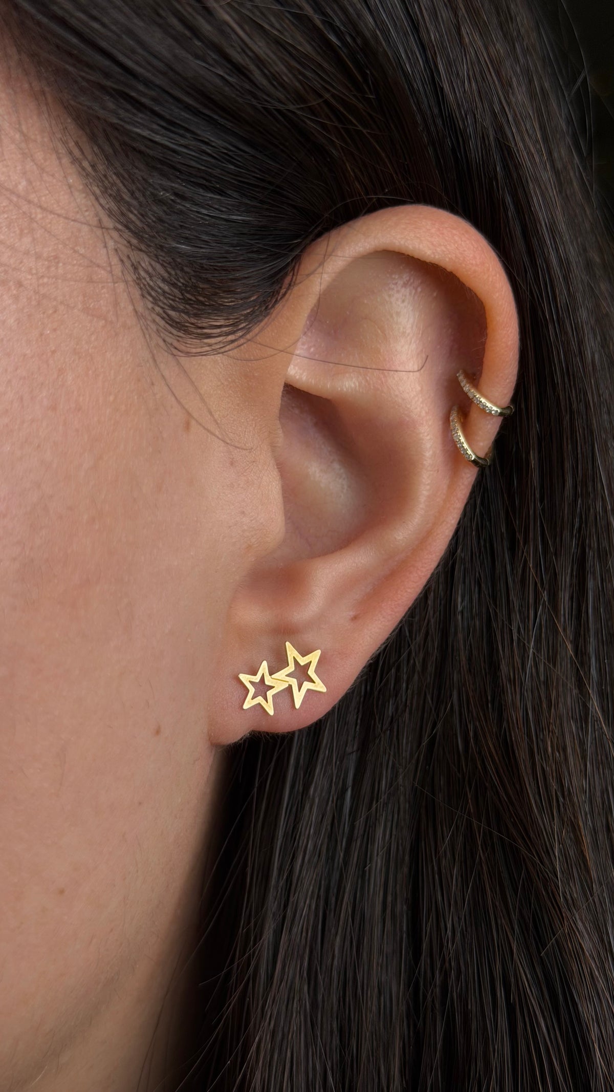 R0290 - Studs doble estrella contorno