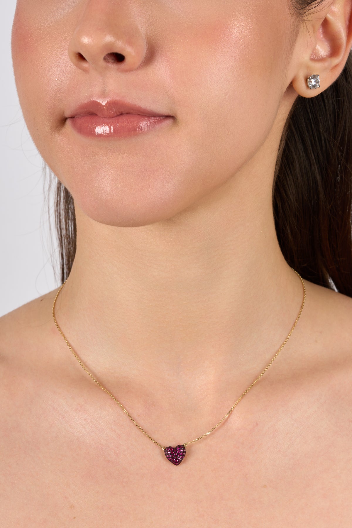 C0045 - Collar corazon de rubí