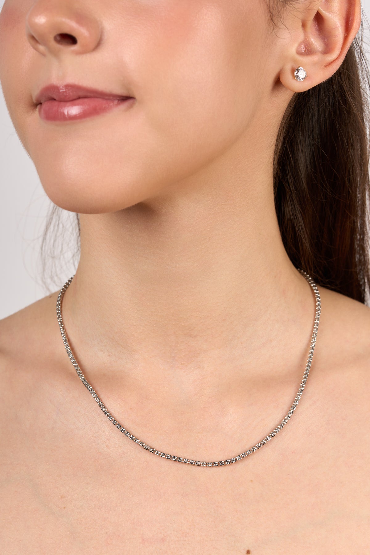 C0488 - Cadena ice chain oro blanco