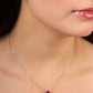 C0626 - Collar tu y yo diamante con rubí oro blanco