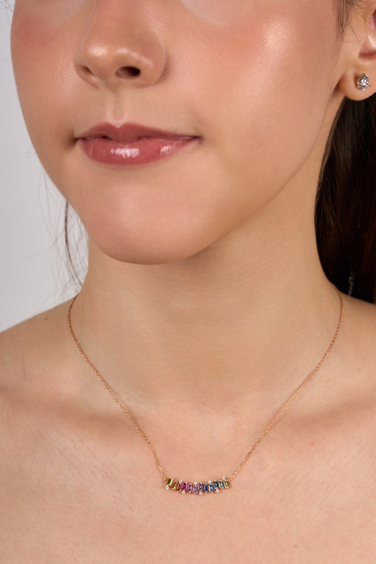 C0113 - Collar sonrisa zafiros multicolor