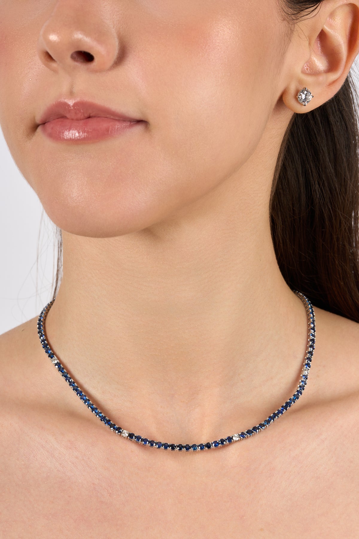 G0041 - Tennis zafiro con diamantes