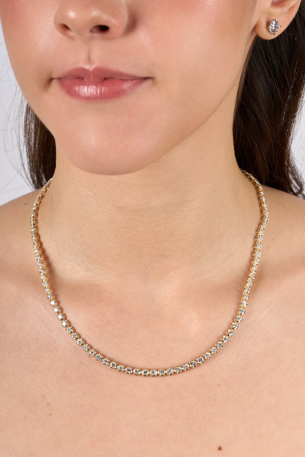 G0144 - Gargantilla tennis buttercup 10.41 cts Diamante 18"