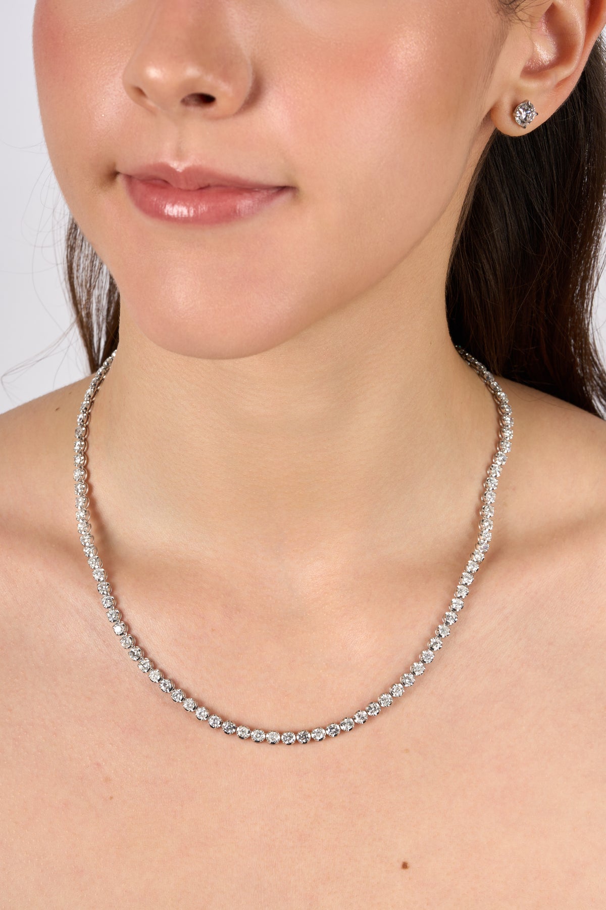 G0147 - Gargantilla tennis buttercup 13.28 cts Diamante 18"