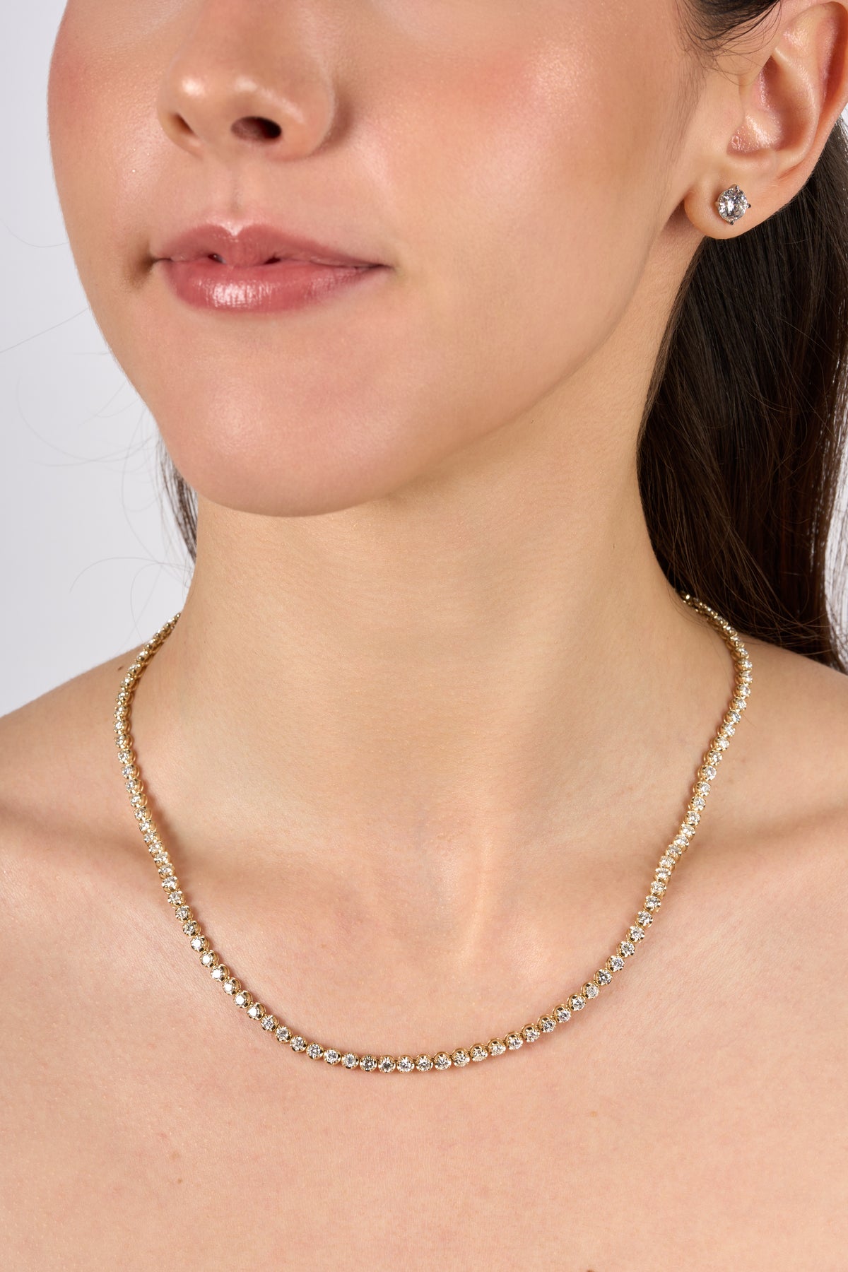G0139 - Gargantilla tennis buttercup 8.53 cts Diamante 18"