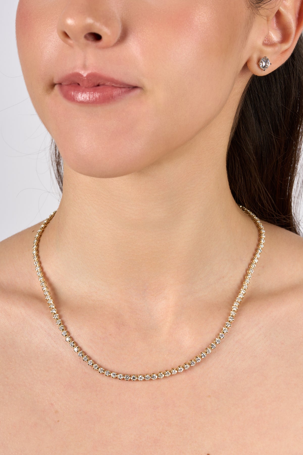 G0139 - Gargantilla tennis buttercup 8.53 cts Diamante 18"