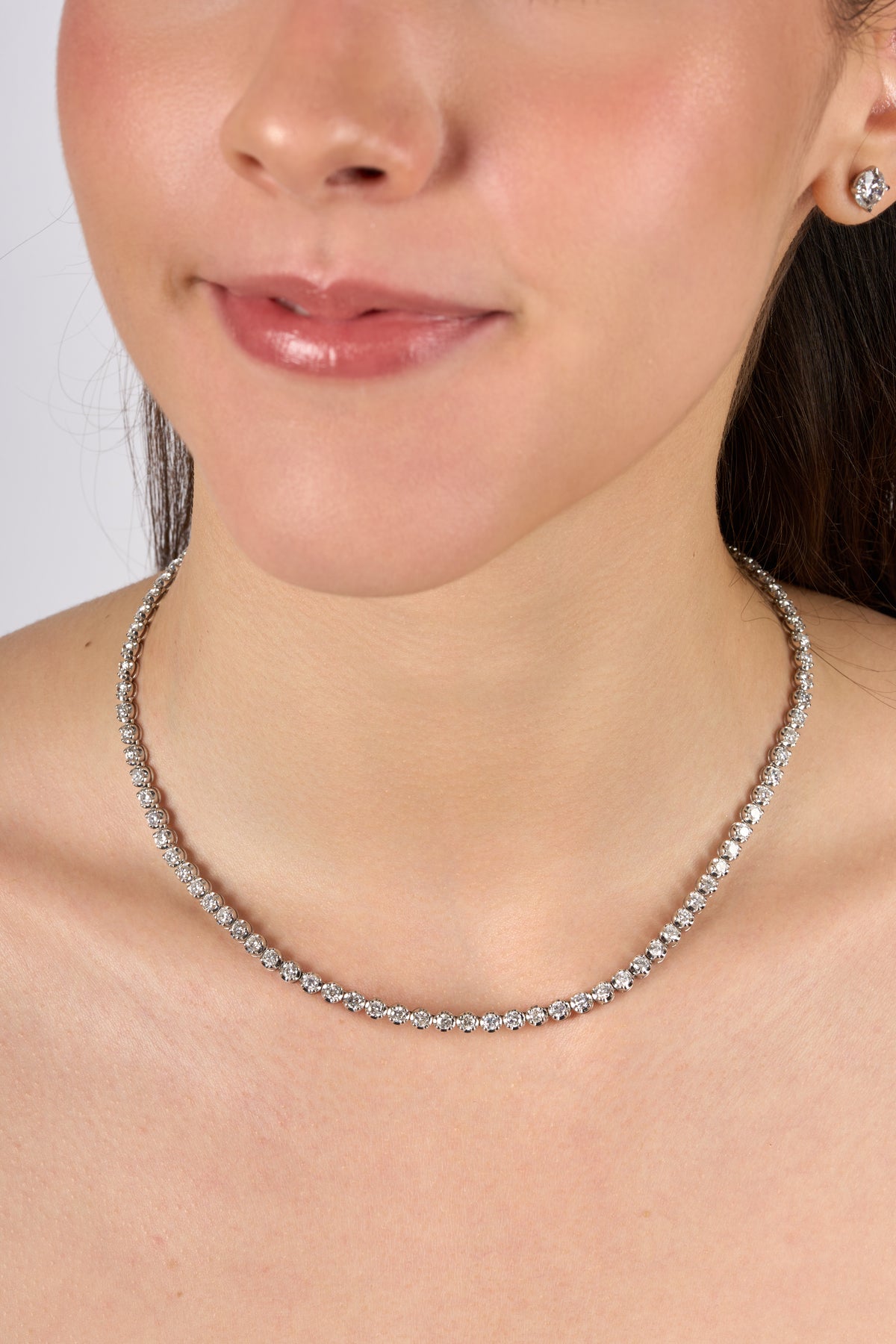 G0141 - Gargantilla tennis buttercup 9.42 cts Diamante 16"