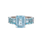 A0057 - Anillo siete piedras topacio azul