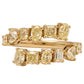 A0142 - Churumbela multishape diamantes amarillos doble fila
