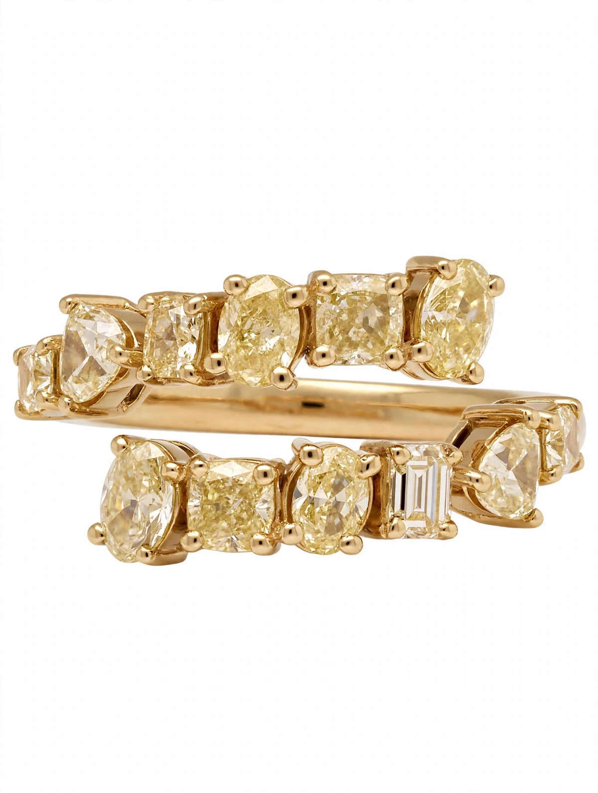 A0142 - Churumbela multishape diamantes amarillos doble fila